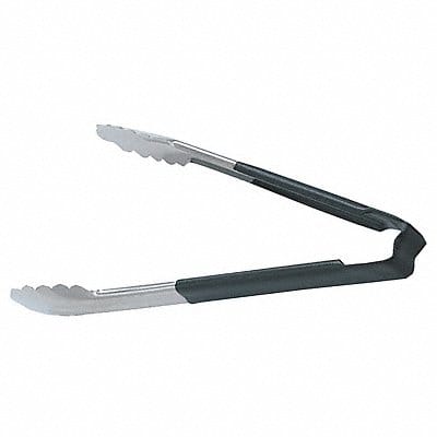 Uncoated Scalloped Tongs 12 L SS Black