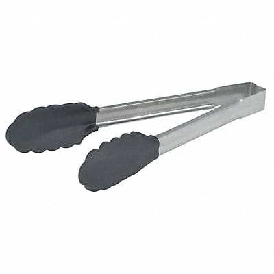 Scalloped Tongs 9.66 L SS Black/Silver