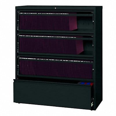 Lateral File Cabinet Blk 52 1/2 H