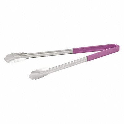 Uncoated Scalloped Tongs 16 L SS Purple