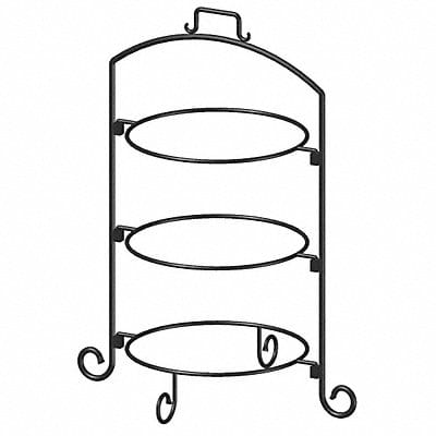 Plate Stand 16.25 x 21.25 x 27 in 3 Tier