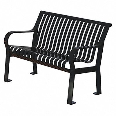 Outdoor Bench Black 46 L x 27 W x 32 H