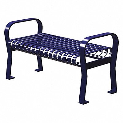 Outdoor Bench 49 in L 25-1/2 in H Blue