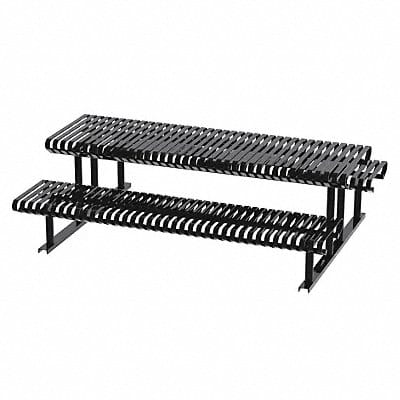 Picnic Table Black 94 in D 30 in H