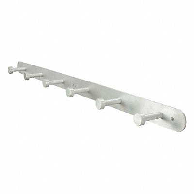 Coat Rack Silver 2-3/4 in D 36 in W