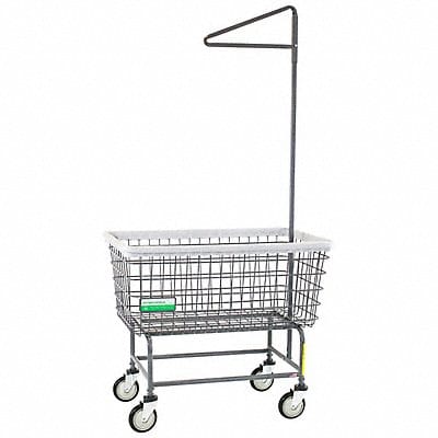 Wire Laundry Cart 600 lb Ld Cap. Gray