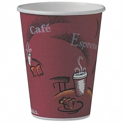 Disposable Hot Cup 12 oz MaroonPK50