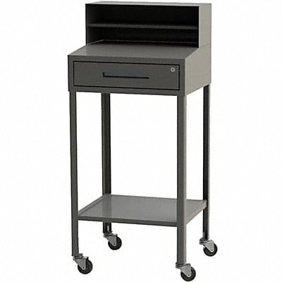 Mobile Shop Desk Gray 52 Overall Height