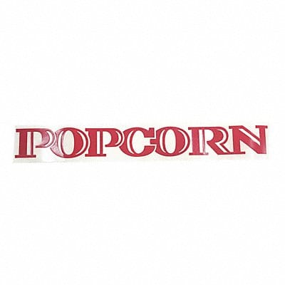 Decal Popcorn Red Top and Letters