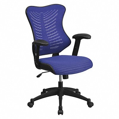 Executive Chair Blue Seat Mesh Back