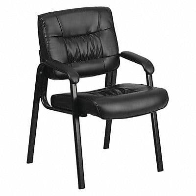 Side Chair Black Seat Leather Back