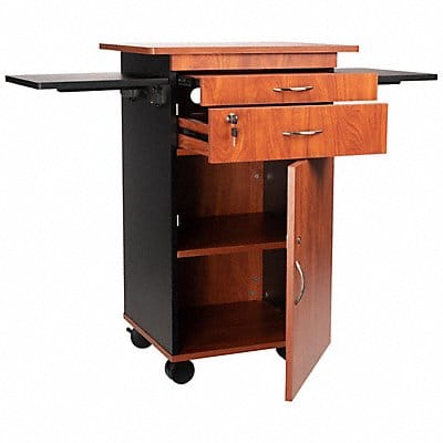 Multimedia Cart 38 H 35 lb Ld Cap. Teak