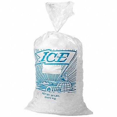 Unprinted Ice Bags 25 lb 30 in PK500