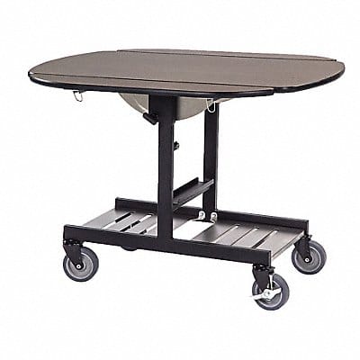 Tri-Fold Room Service Table Oval 36 In