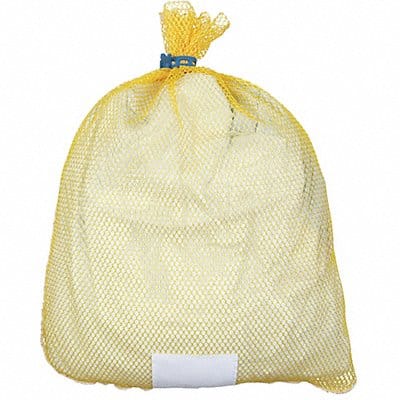 Mesh Laundry Bag Yellow W/ Closure PK12