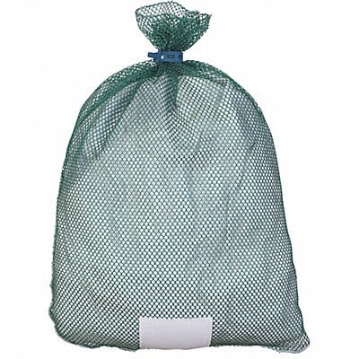 Mesh Laundry Bag Green With Closure PK12