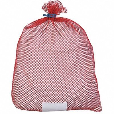 Mesh Laundry Bag Red Rubber Closure PK12