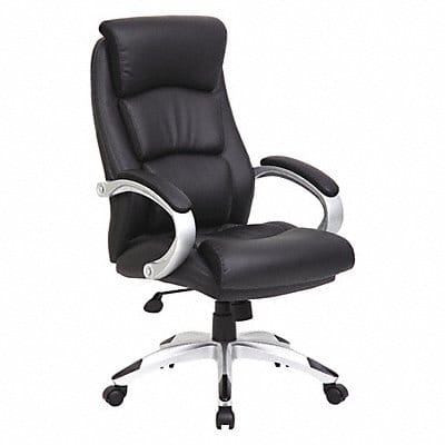 Exec Chair Leather Black 19-22 Seat Ht