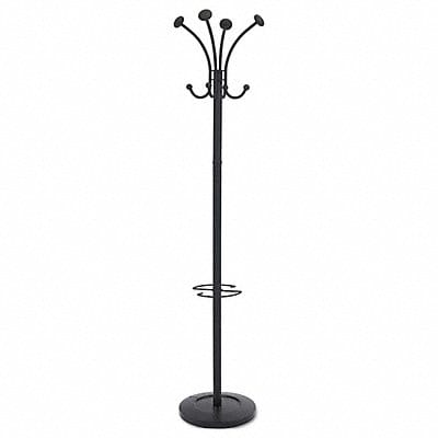 Coat Rack Black 8 Knob