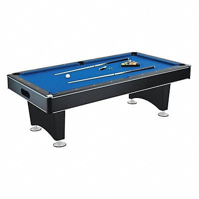 Pool Table 7 ft Black MDF Wool/Nylon