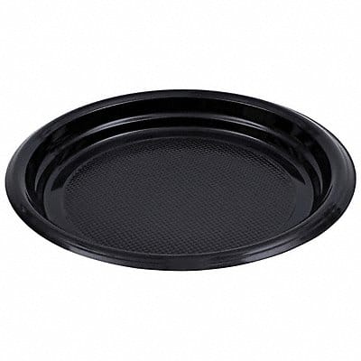 Disp Plastic Plate 9 in Black PK500