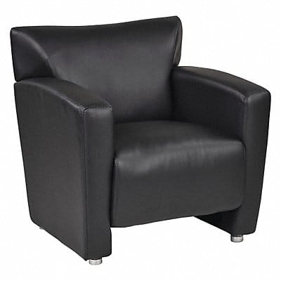 Reception Chair Faux Leather Black