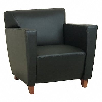 Lounge Chair Leather Black Cherry