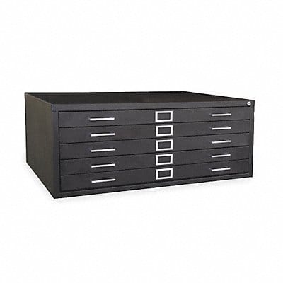 Cabinet Flat File 5 Drawer Black