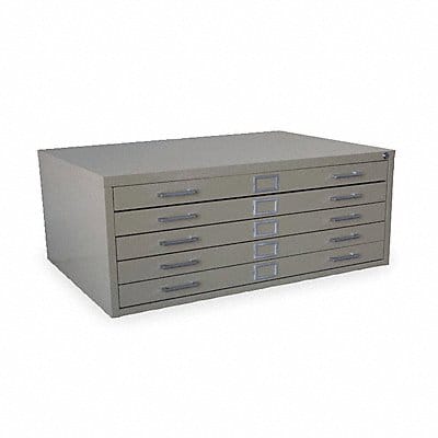 Cabinet Flat File 5 Drawer Putty