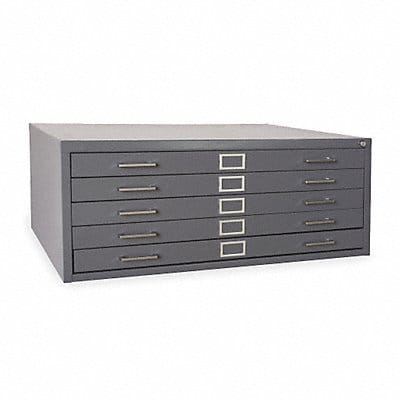 Cabinet Flat File 5 Drawer Gray