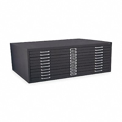 Cabinet Flat File 10 Drawer Black