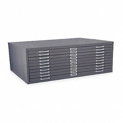 Cabinet Flat File 10 Drawer Gray