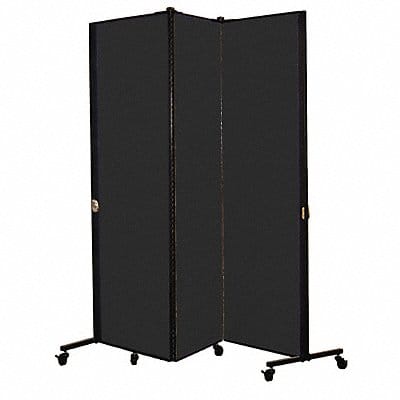 Portable Room Divider 5Ft 9In W Black