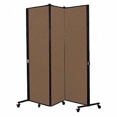 Portable Room Divider 5Ft 9In W Walnut