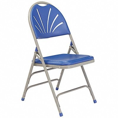 Folding Chair Plastic Blue/Gray PK4