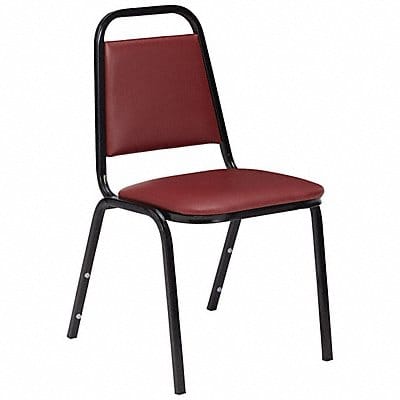 Stacking Chair Steel Burgundy/Black