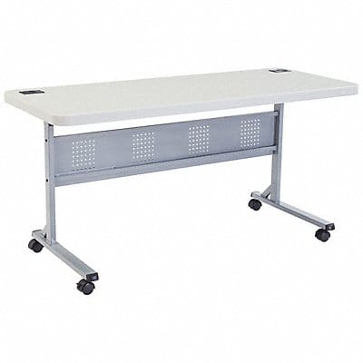 Mobile Flip Top Seminar Table Gray 60 W