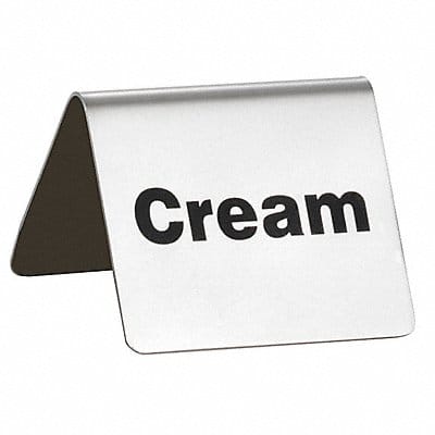 Cream Sign 2 in H Silver