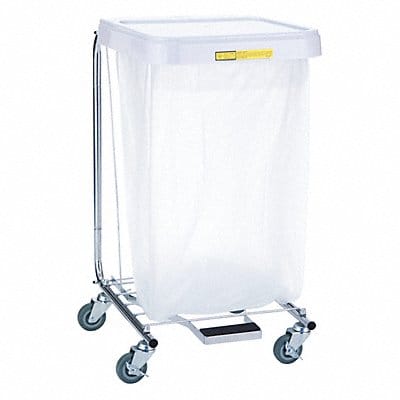 Laundry Hamper Cart 1 Comp Gray 3 cu ft