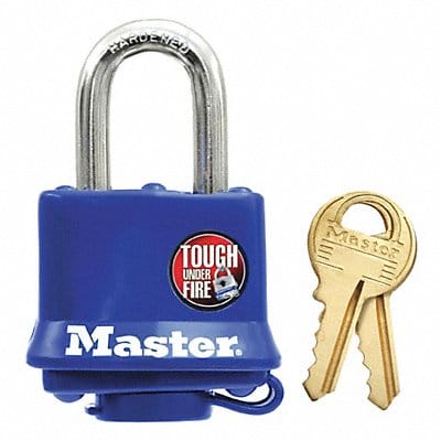 Keyed Padlock 1/2 in Rectangle Blue