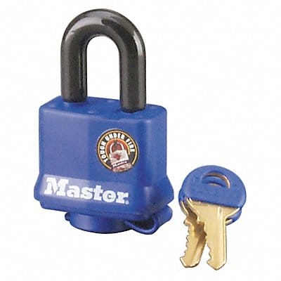 Keyed Padlock 1/2 in Rectangle Blue