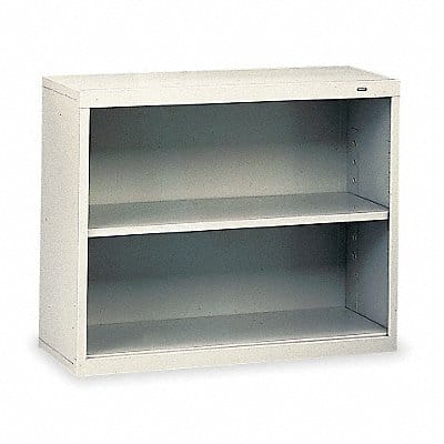 Welded Steel Bookcase 28in 2 Shelf Gray