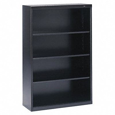 Welded Steel Bookcase 52in 4 Shelf Black