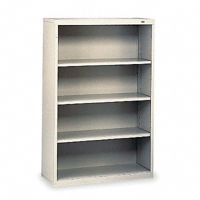 Welded Steel Bookcase 52in 4 Shelf Gray