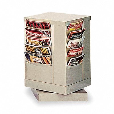 Magazine Display 20 Compartments Tan