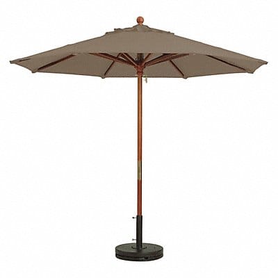 Wood Umbrella 7 Ft 1-1/2 Pole Taupe