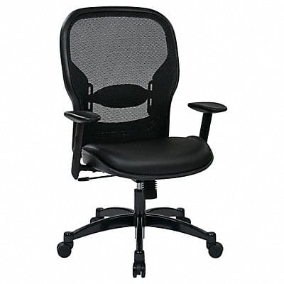 Manager Chair Leather Blk 18-23 Seat Ht