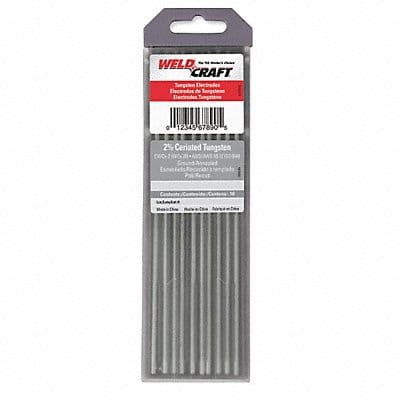 WELDCRAFT Gray Tungsten Electrode PK10