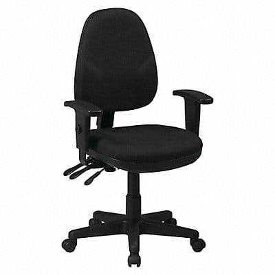 Desk Chair Fabric Black 15-20 Seat Ht