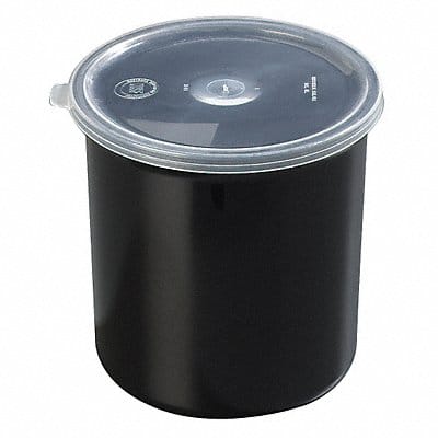 Food Crock with Lid 5.18 in H Black PK12